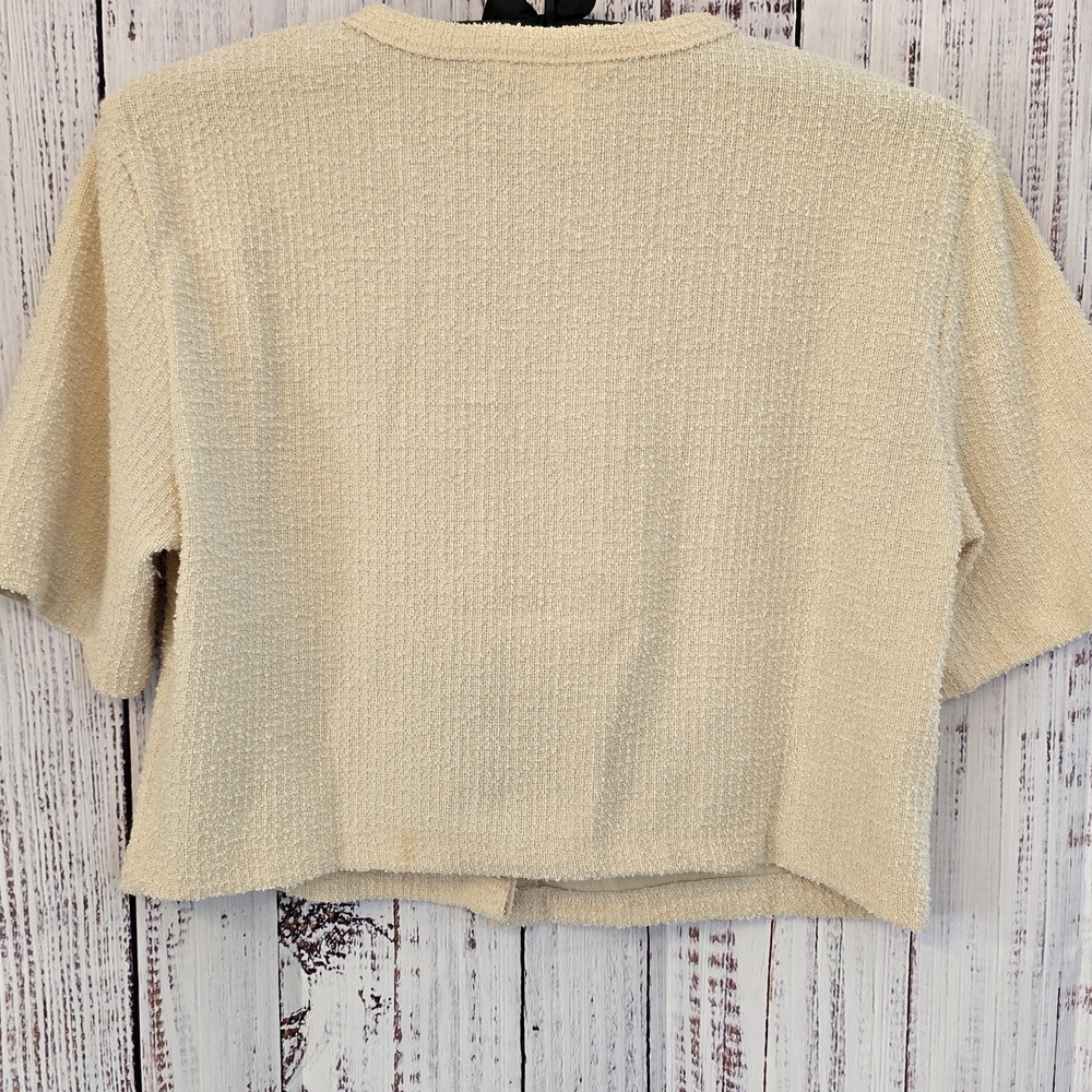 H&M Cream Textured Jacket - Picture 3 of 6